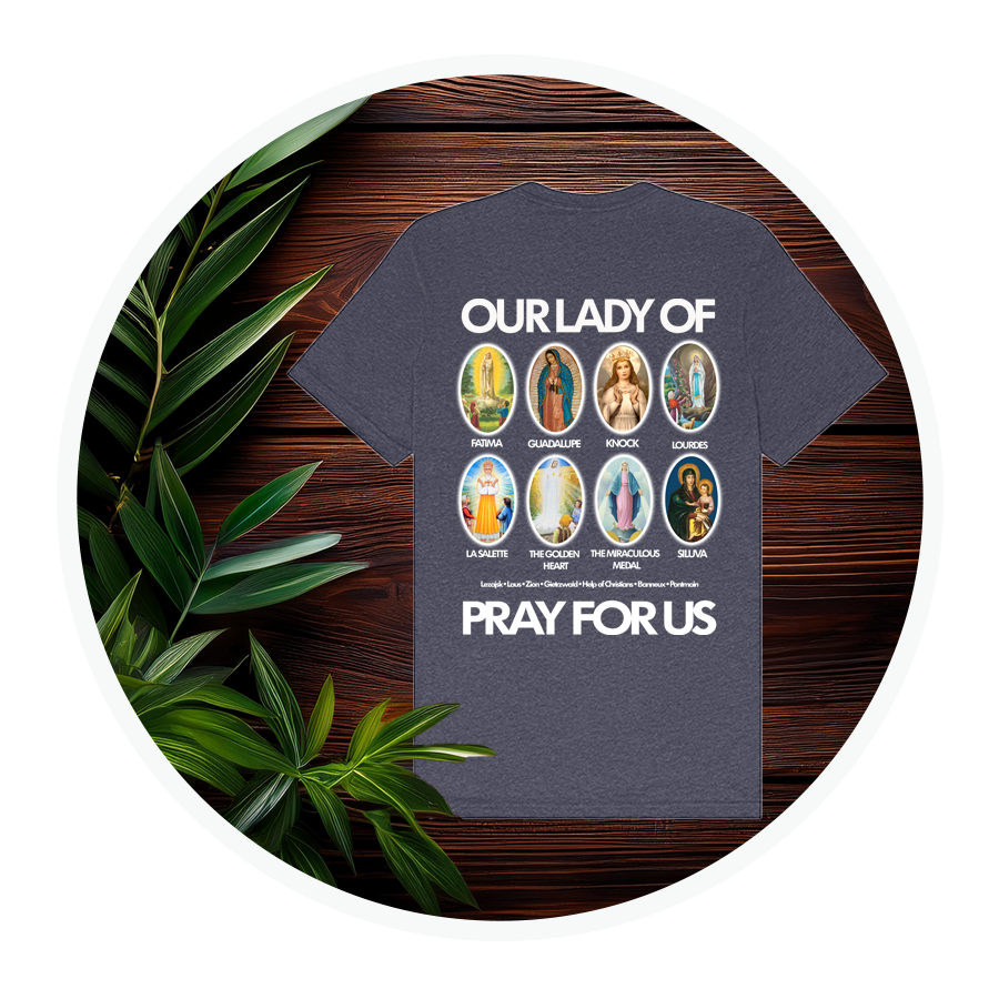 Marian Apparitions (Left Chest) | Adult Unisex T-Shirt
