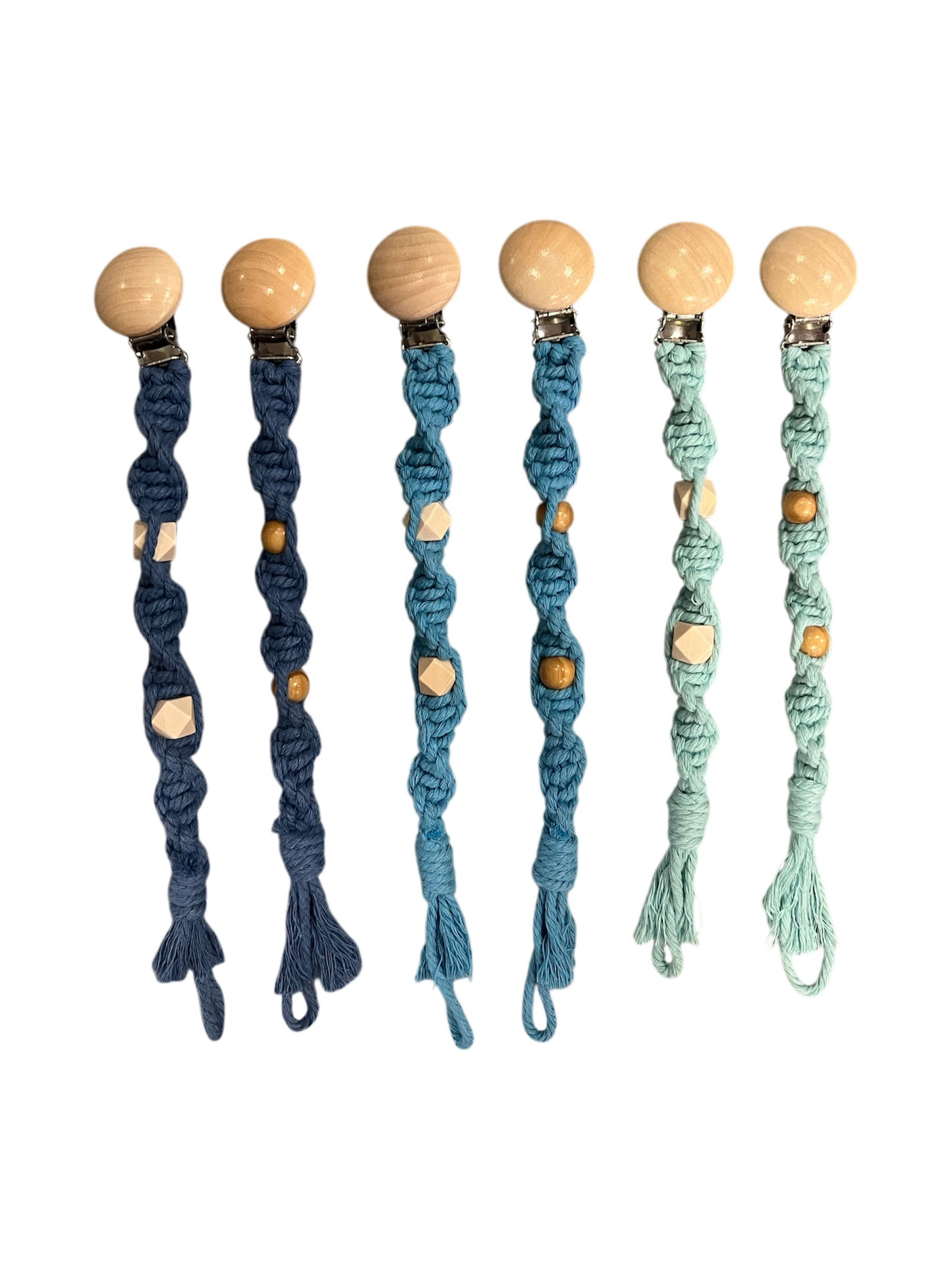 Handmade Macramé Pacifier Clips