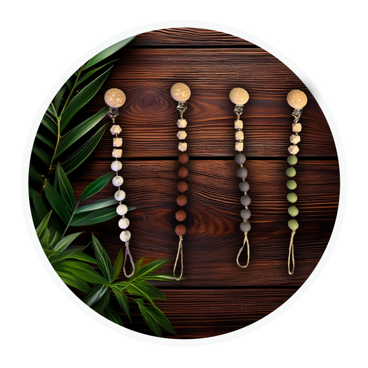 Handmade Silicone Beaded Pacifier Clips