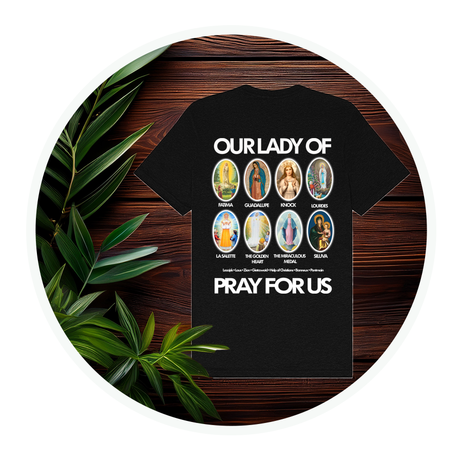 Marian Apparitions (Left Chest) | Adult Unisex T-Shirt