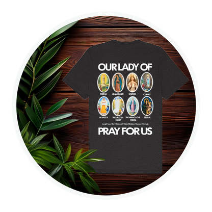 Marian Apparitions (Left Chest) | Adult Unisex T-Shirt