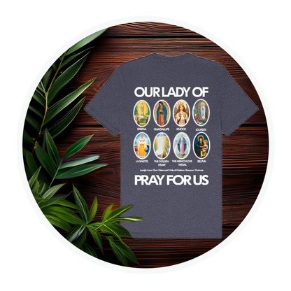 Marian Apparitions (Left Chest) | Adult Unisex T-Shirt