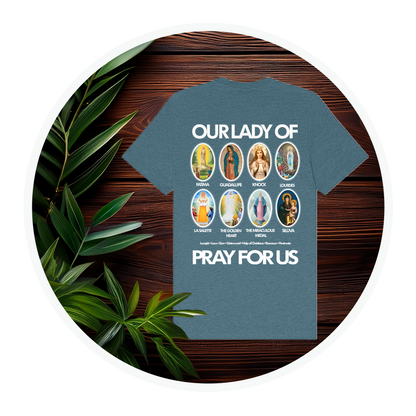 Marian Apparitions (Left Chest) | Adult Unisex T-Shirt