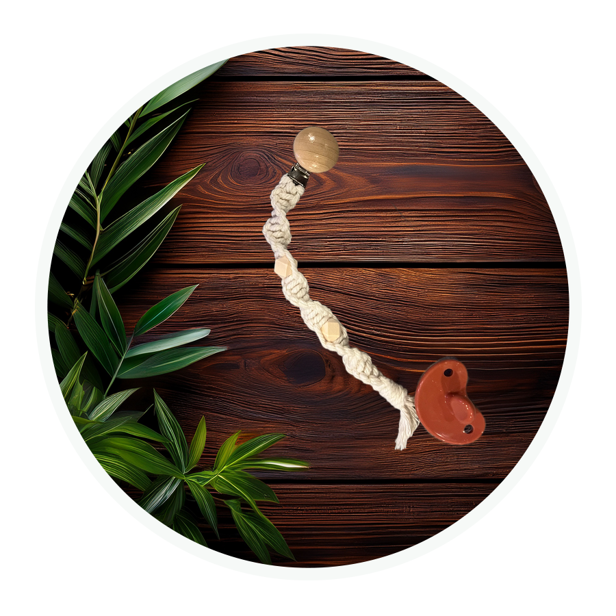 Handmade Macramé Pacifier Clips