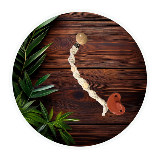 Handmade Macramé Pacifier Clips